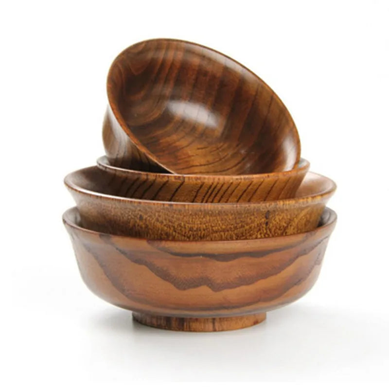 Solid wood round bowl milk tea back side kitchenware mongolian tibetan milkshake kitchen cooking utensil tool