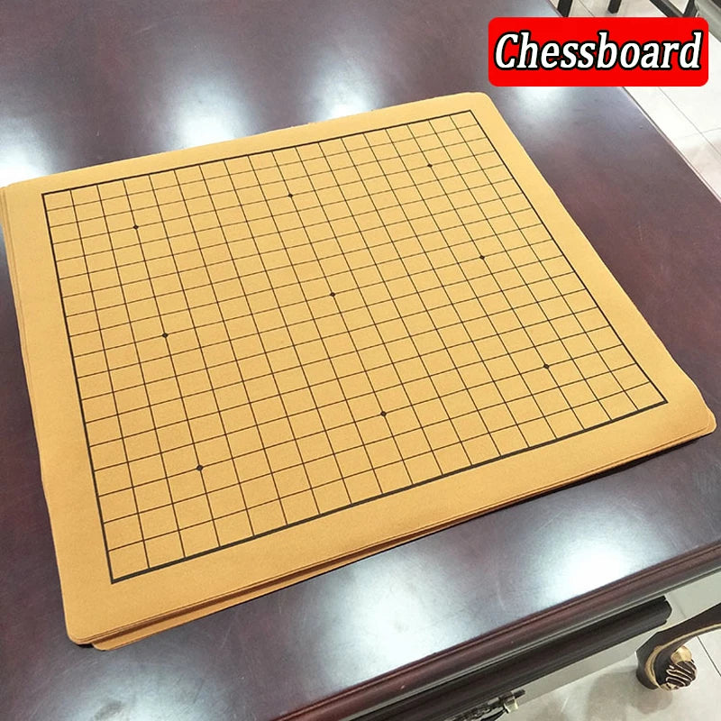 Go chess 361 stones weiqi imitation jade artificial game gobang fir beginner gifts with leather chessboard