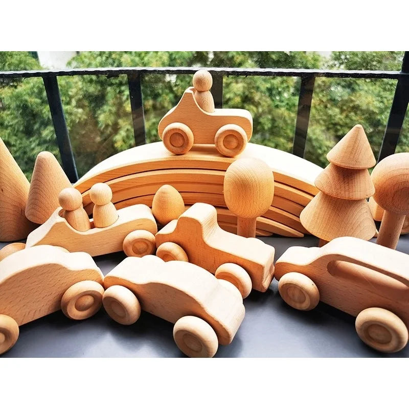 unpaint-beech-trees-cars-basswood-building-bridge-kids-wooden-montessori-stacking-blocks
