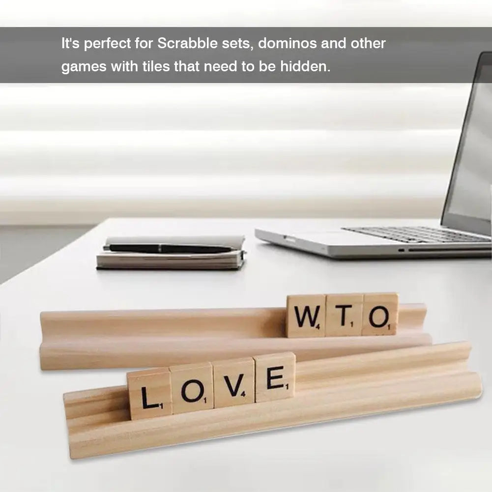 4pcs/set domino racks premium wooden trays holders for chicken foot mexican train and games - cn