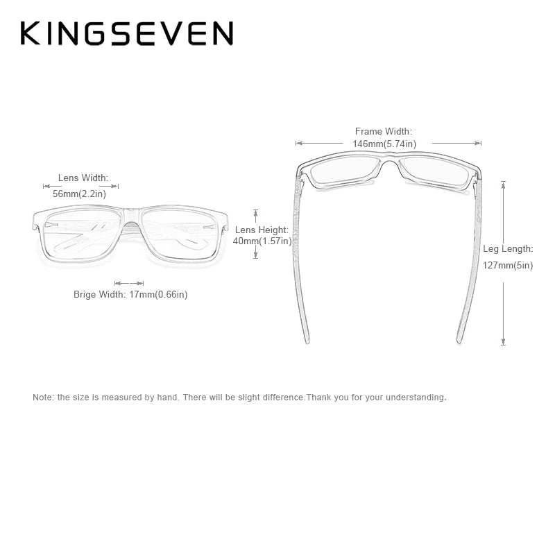 Kingseven brand tr90 natural walnut wooden sunglasses for men polarized uv400 lens retro women glasses reinforced hinge