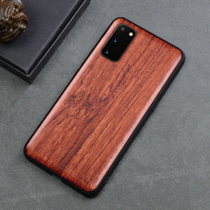 Natural wood wooden tpu case for samsung galaxy s25 ultra s24 s23 s21 s20 fe note20 cover phone shell skin bag - color