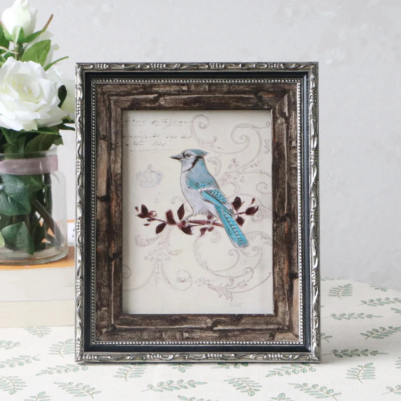 3-10 inch retro solid wood frame for family photos 1pc desktop decoration wedding photo picture painting hanging wall