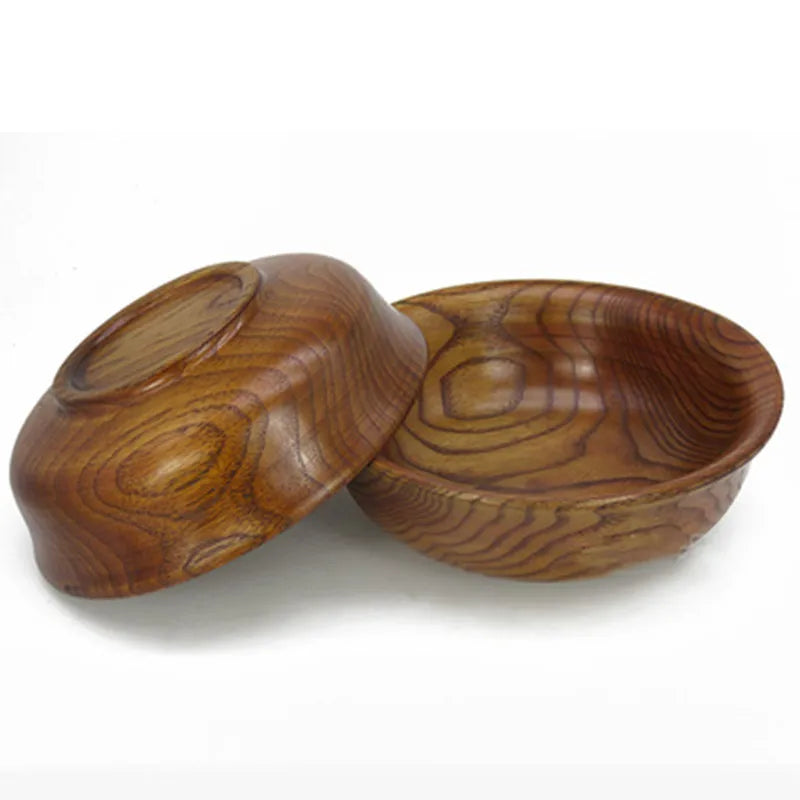 Solid wood round bowl milk tea back side kitchenware mongolian tibetan milkshake kitchen cooking utensil tool