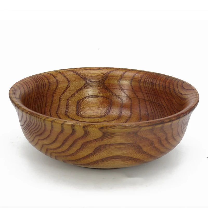 Solid wood round bowl milk tea back side kitchenware mongolian tibetan milkshake kitchen cooking utensil tool