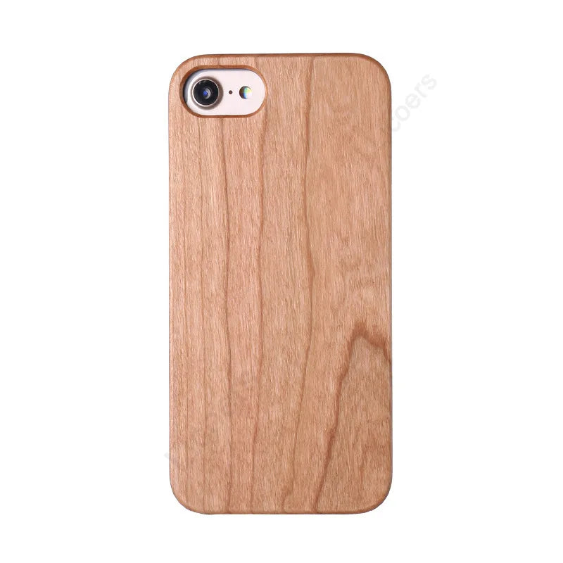 For iphone 12 11 pro max xs x xr se2 8 7 6s plus solid wood cherrywood vintage floral engraved back cover phone case