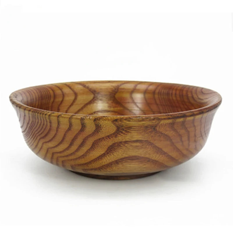 Solid wood round bowl milk tea back side kitchenware mongolian tibetan milkshake kitchen cooking utensil tool