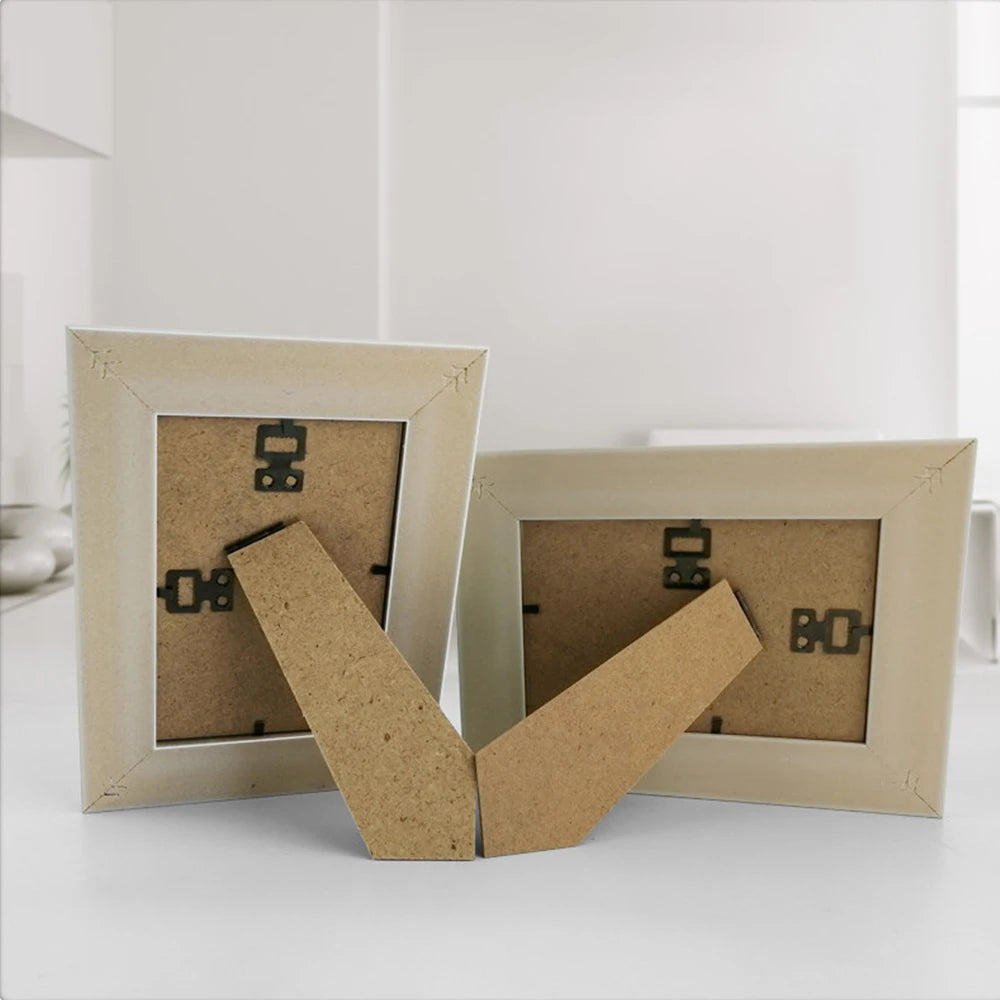 Wooden picture frame vintage portrait photo frames 6 inch 7 wedding anniversary retro landscape horizontal poster