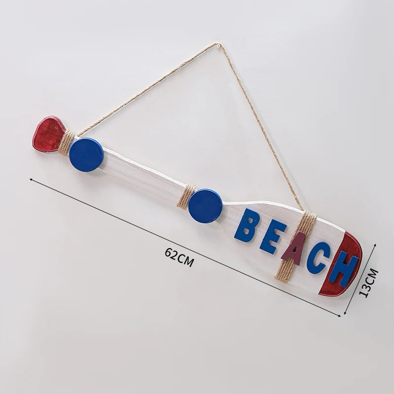 Mediterranean sle decorative boat paddle wall hanging bar vintage wood oar piece window display decor kitchen elf