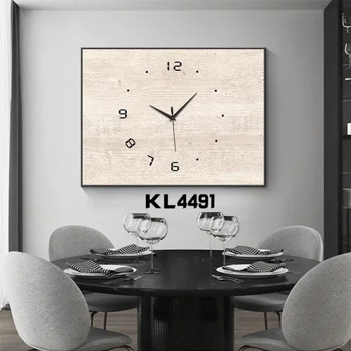 Meter box wood decorative painting with wall clock modern design large metal luxury clocks silent living room