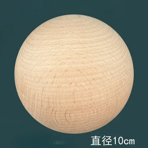 Solid wood carving solid color round ball staircase handrail bed tail headpost decoration column sculpture - beech 10cm