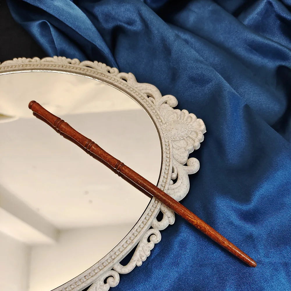 Chinese hair sticks bamboo shaped wooden hairpins girls hanfu party accessories vintage bun forks chopsticks jewelry