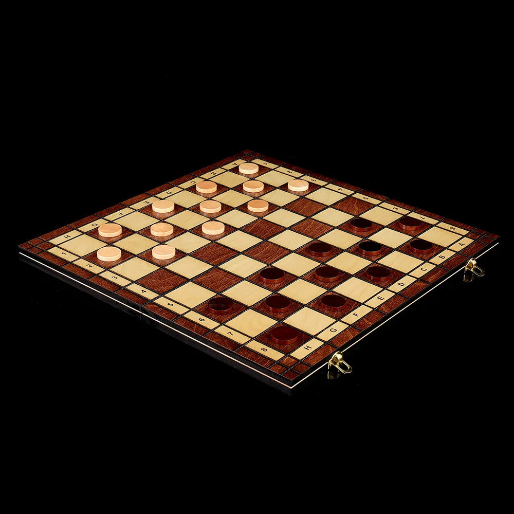 High-grade three-in-one foldable wooden chess backgammon checkers for sports leisure