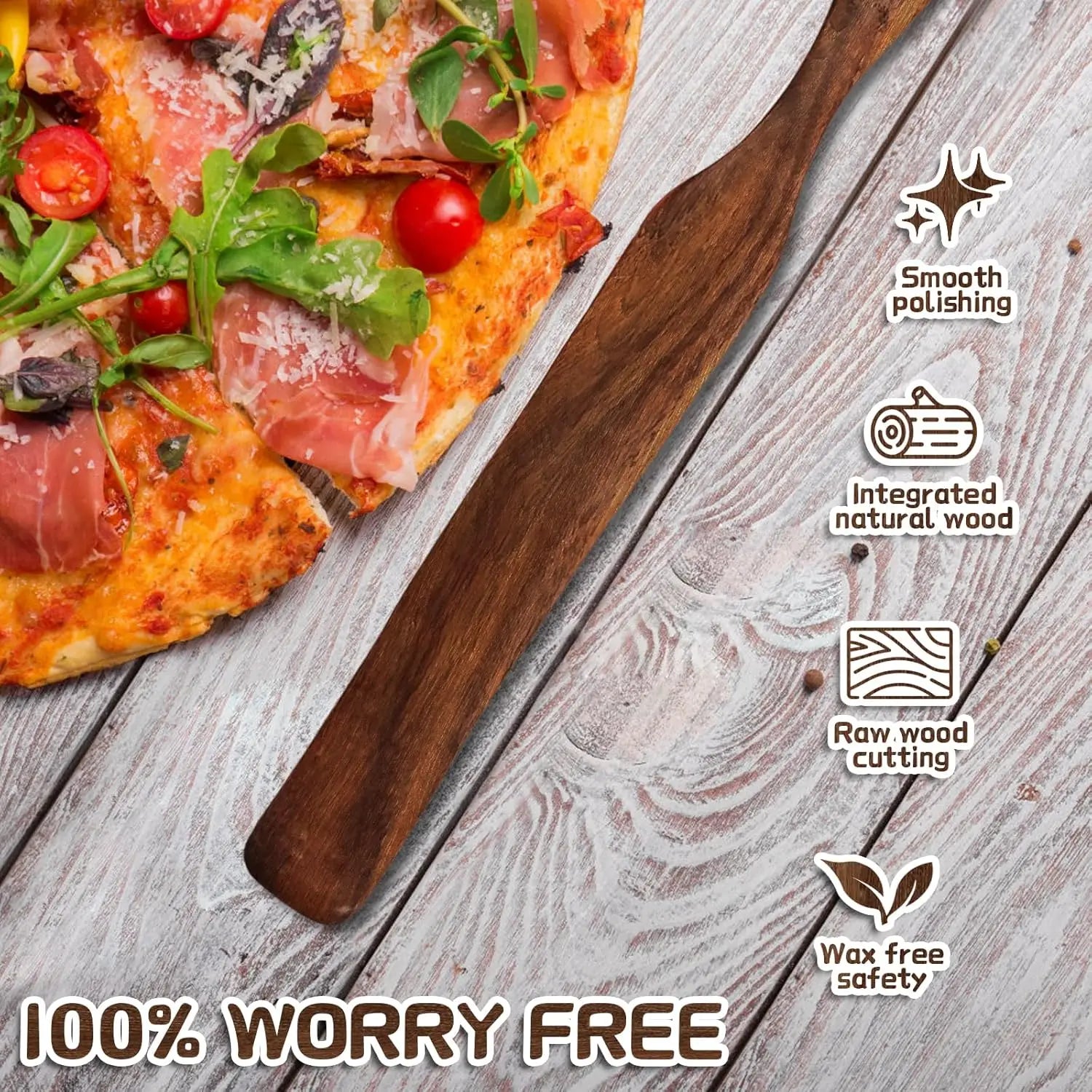 Wooden spoons for cooking,12.8 inch wood corner spoon cooking,wooden cooking utensils - united states