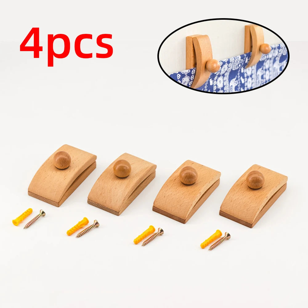 Quilt hangers for wall display versatile wooden rug hanging decorate with blanket and tapestry - 4pcs