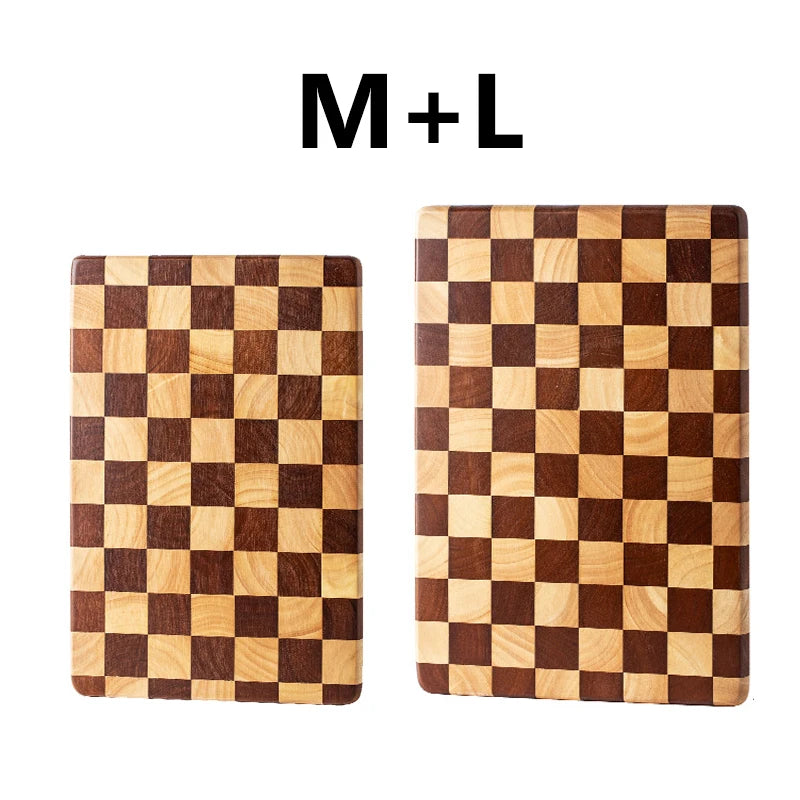 Wxcoo cutting board solid wood household tray mosaic boards wooden chopping blocks kitchenware - m l
