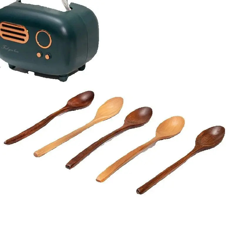 1pc wooden spoon tableware kitchen cooking utensil tools soup tea catering tool coffee teaspoon honey