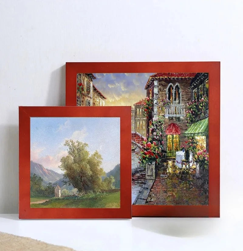 Nice wood picture frames & albums,square photo for wall hanging,wood wedding frames,photo home decor,special gift - dd