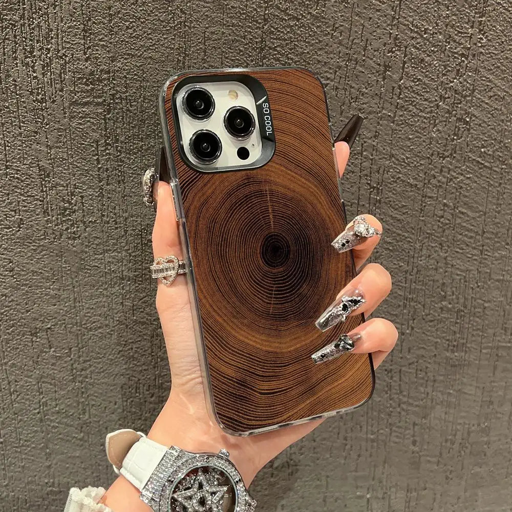 Wooden board plane case for iphone 16 15 14 13 12 11 pro/ max/plus shock-proof rear cover anti-fingerprint - black1