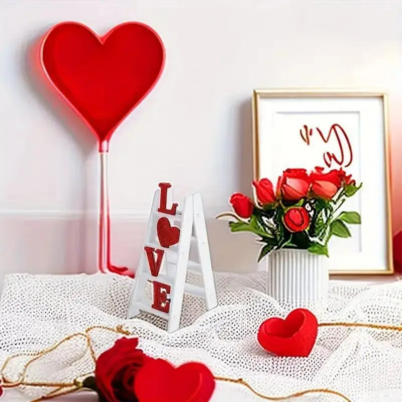 Love valentine ladder model tabletop wooden ornaments home decoration for wedding decorationss - decorative