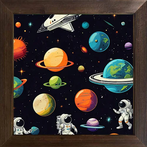 Available home classroom holiday decoration of cartoon animals cool picture case wooden frame oil painting - united