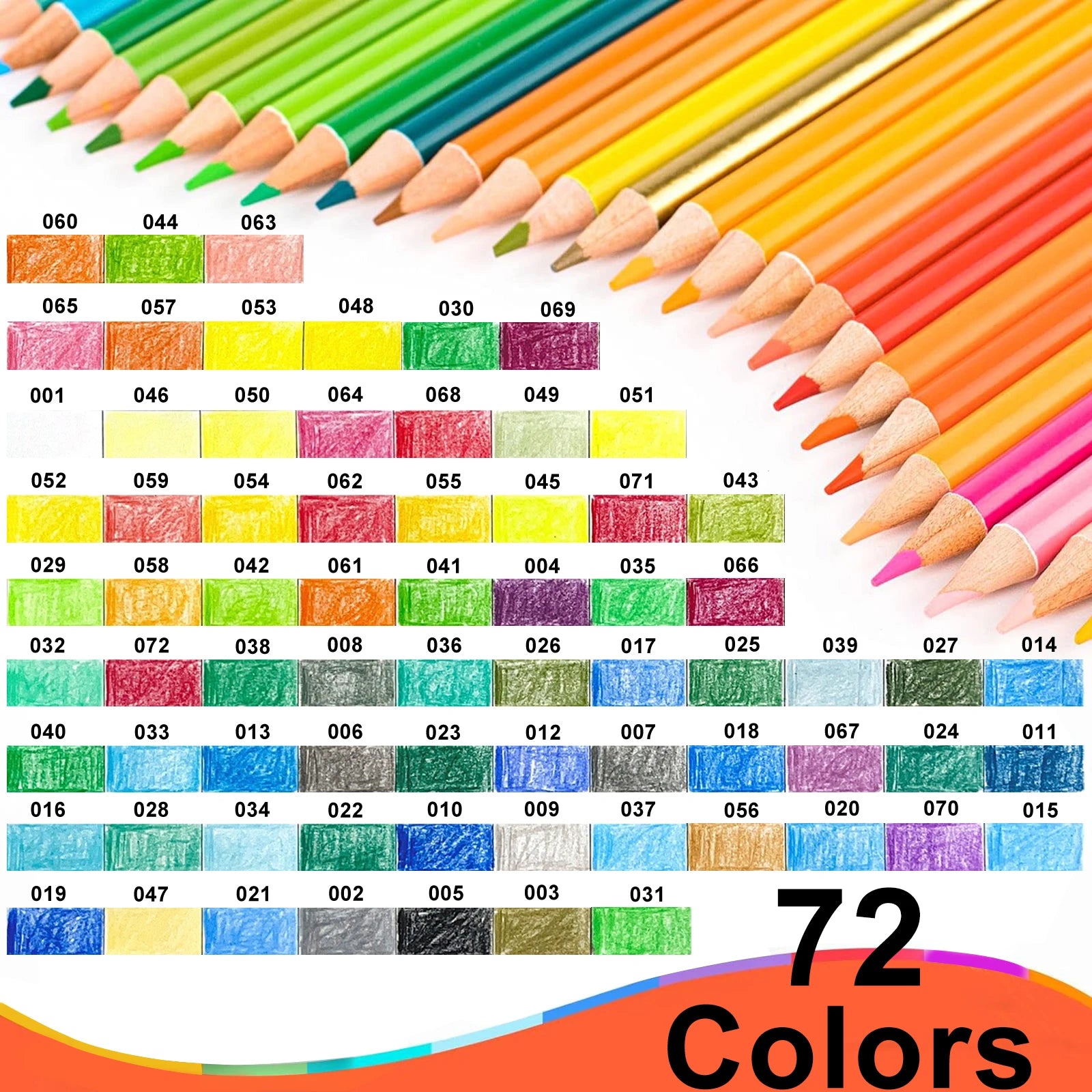 Oil colored pencils for adult coloring book,set of 72 color,zipper pencil slot case,with colored pencils