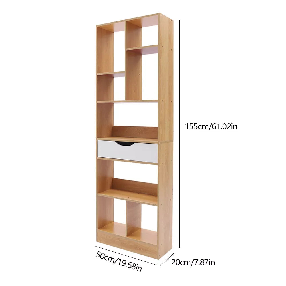Wood storage organizer bookcase 8 shelves cube home office display bookshelf color cabinet - united states