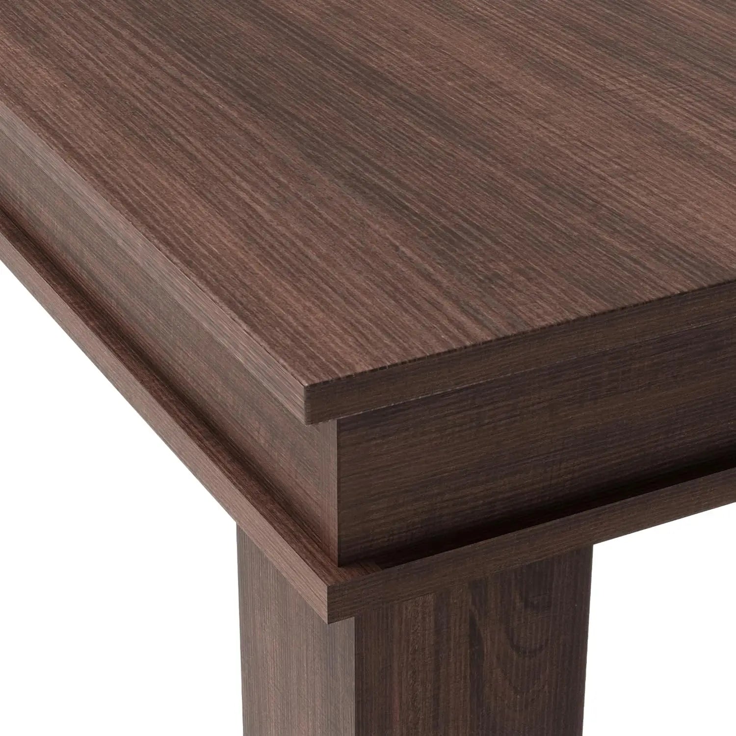 70 inch farmhouse dining table for 4-6 people large wood rectangle kitchen dinner room - brown / united states