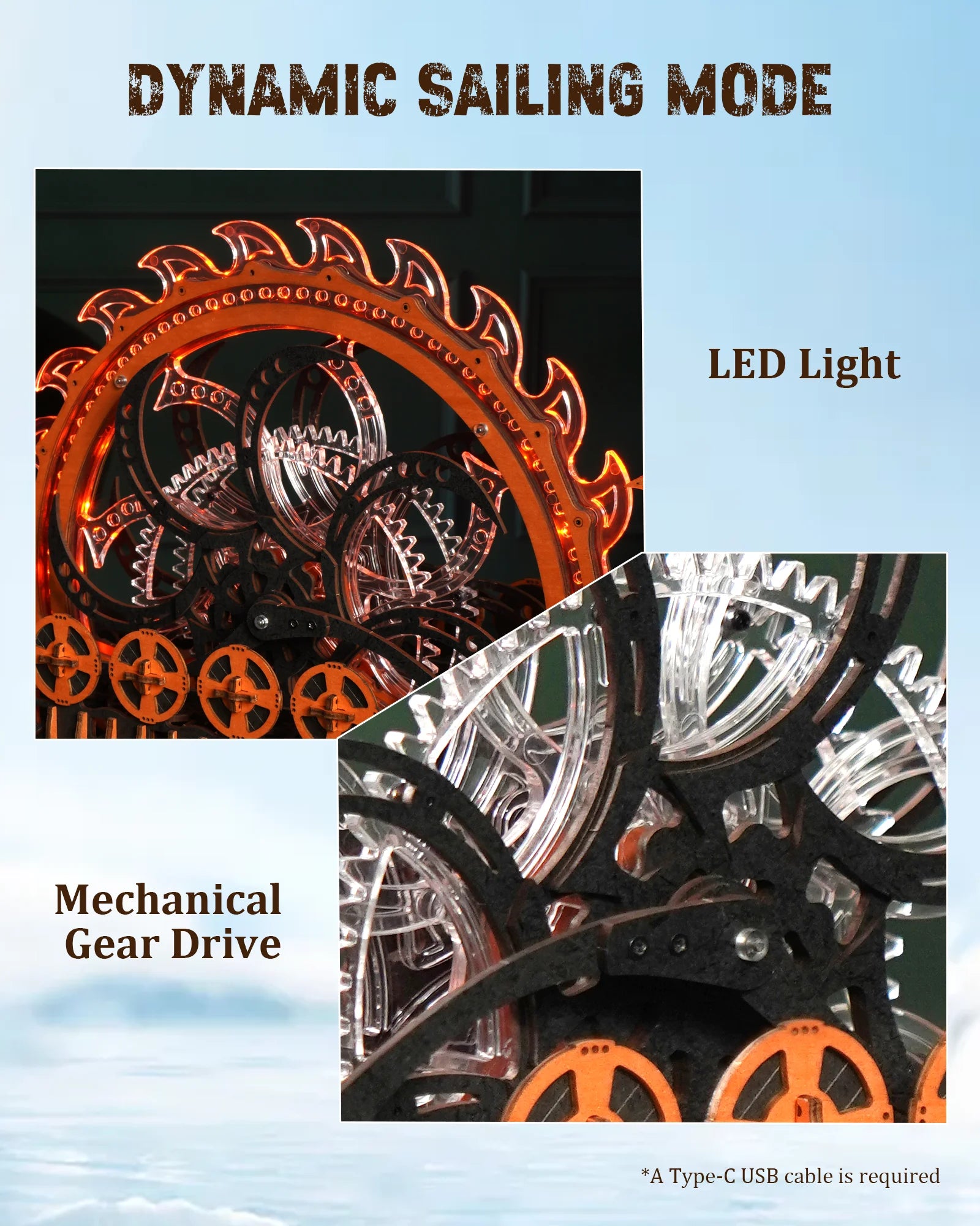 Robotime rokr vikingship moveable model for kids great present choice eco-friendly wood 3d wooden puzzle dragon-boat