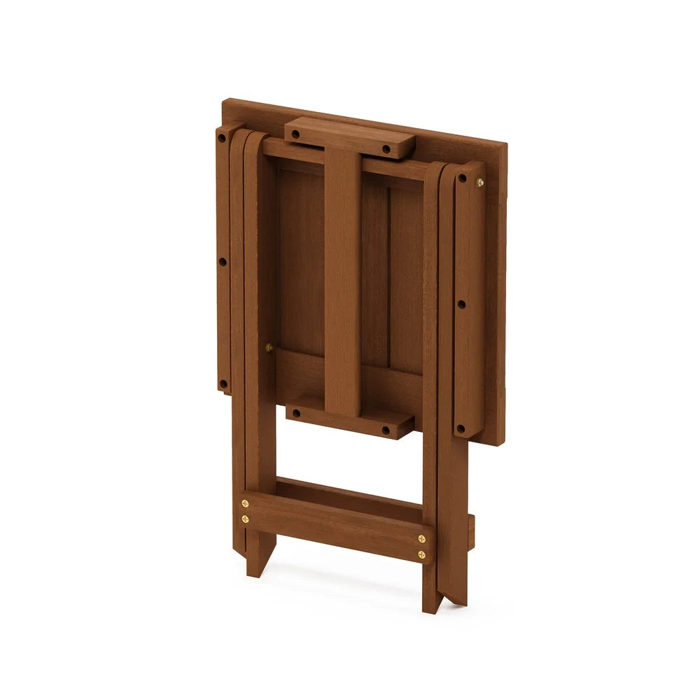 Tioman hardwood folding table outdoor patio garden teak oil dark red meranti wood lightweight durable water resistant