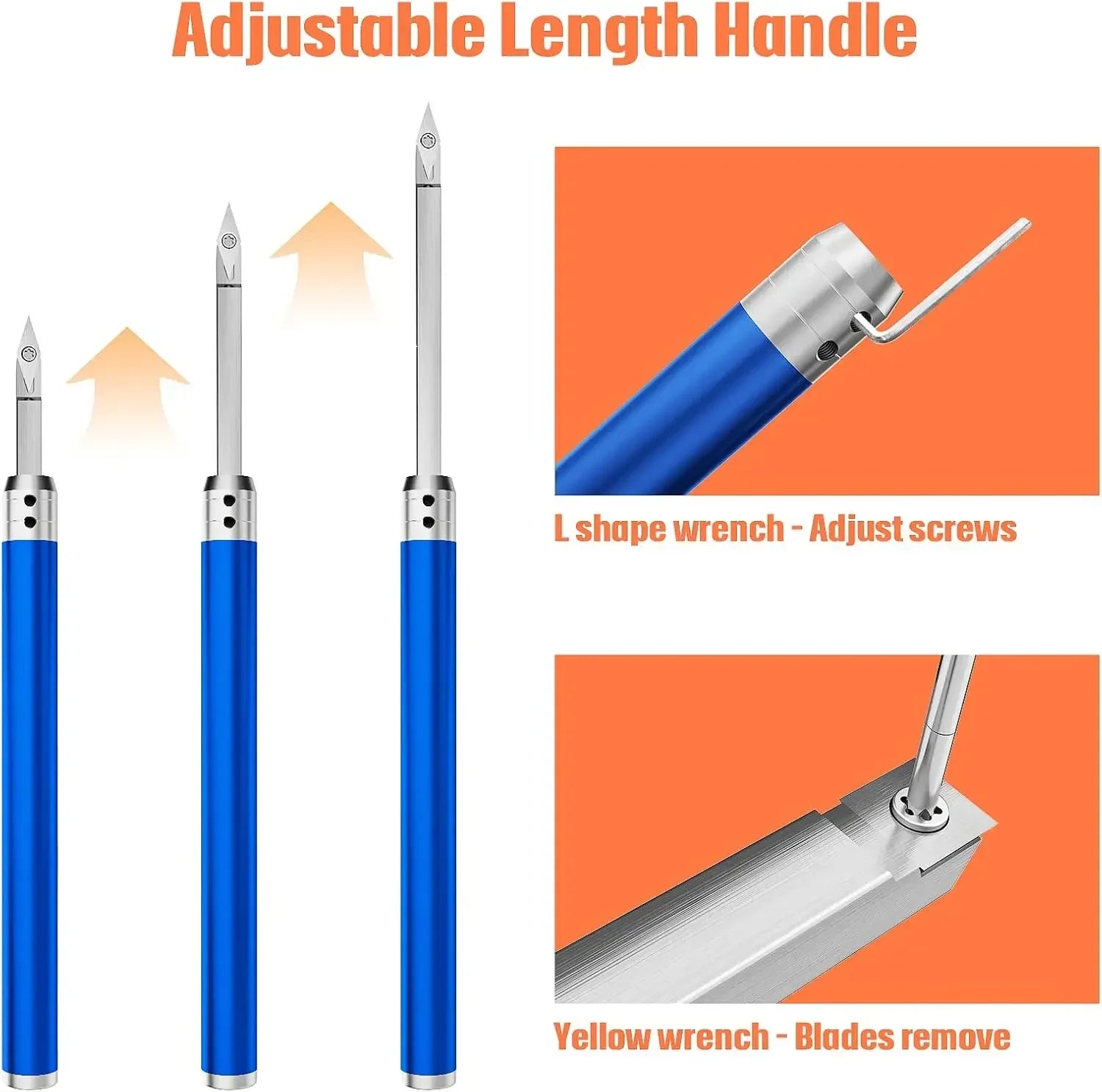 2025 upgrade carbide tipped wood lathe tools set with extendable shafts for woodturning - blue / 8pcs / united states