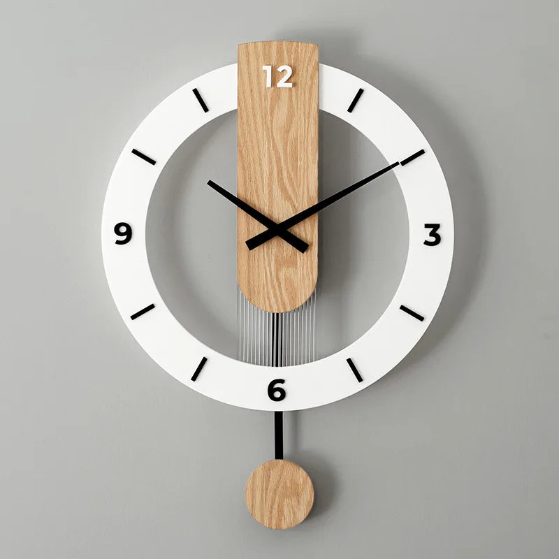 Pendulum simplicity wall clocks personality table silent creativity decorarion wooden home decor wandklok mhbgz