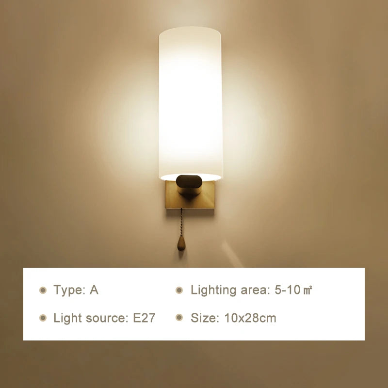 Modern led wall lamps wooden lights bedroom bedside stairs corridor interior mounted lighting sconce home decor light