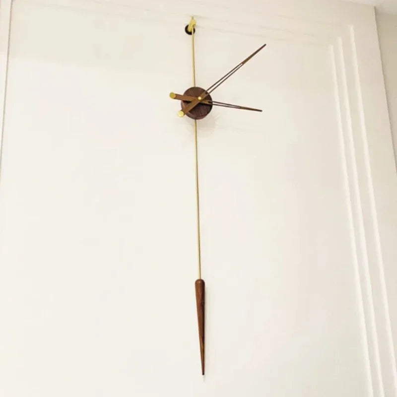 Modern large wall clock living room spain wood clocks art individual watches noiseless interior ornaments minimalist