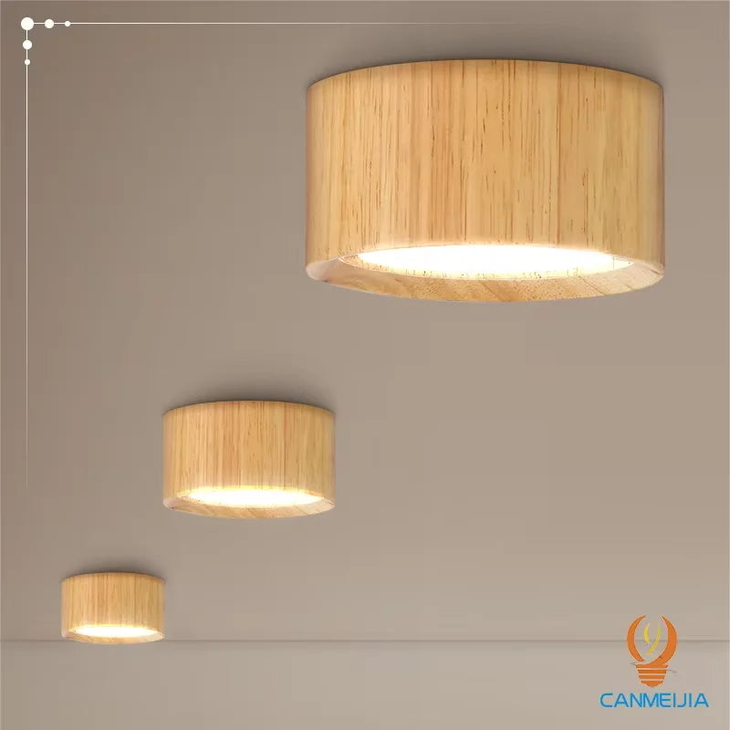 Gx53 downlight wooden ceiling lamp 220v indoor decor lamps room lighting living corridor led down lights for street