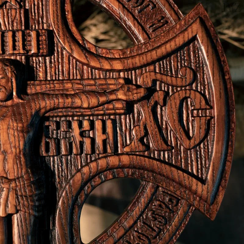 Wood cross home holy statues jesus christ crucified church icon religious statue - (christian)