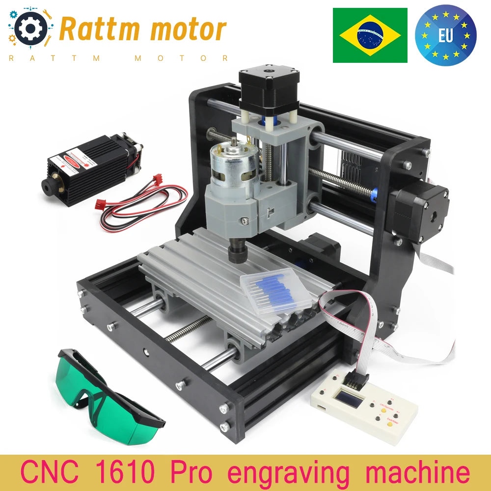 Grbl cnc 1610 pro diy laser engraving router woodworking milling machine with off-line control 3 axis for pcb pvc