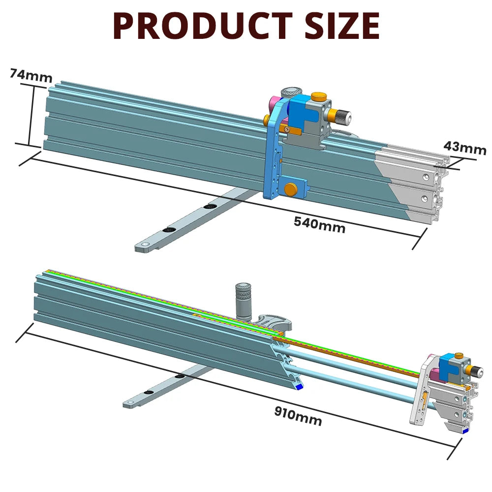 Hd-mg21 0-70 degree miter gauge with 850mm extended fence for woodworking table saw router precision angle set