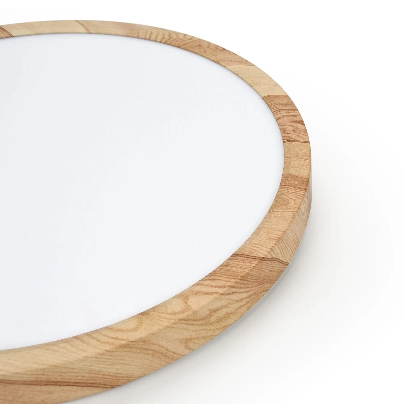 Lvl led ceiling light wood grain & white 3 in 1 lighting colors home kitchen bedroom bathroom round flush lamp