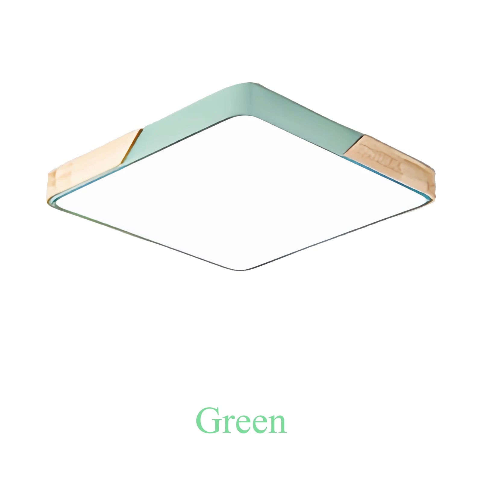 Square led ceiling light 18w modern ultra-thin wooden lamp indoor bedroom living room lighting fixture surface mount