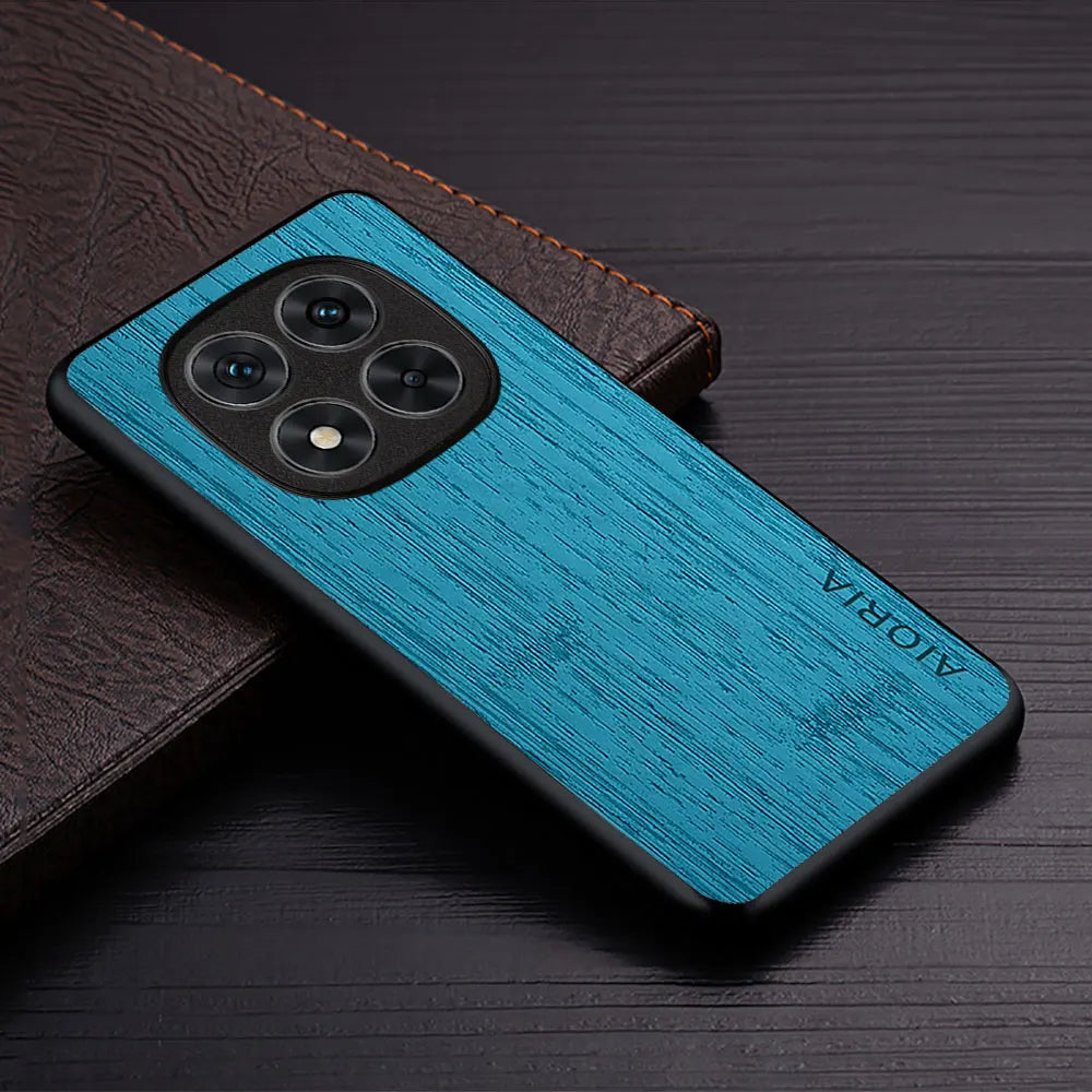 Case for xiaomi note 14 pro plus 4g 5g funda bamboo wood pattern leather new phone cover luxury coque redmi case