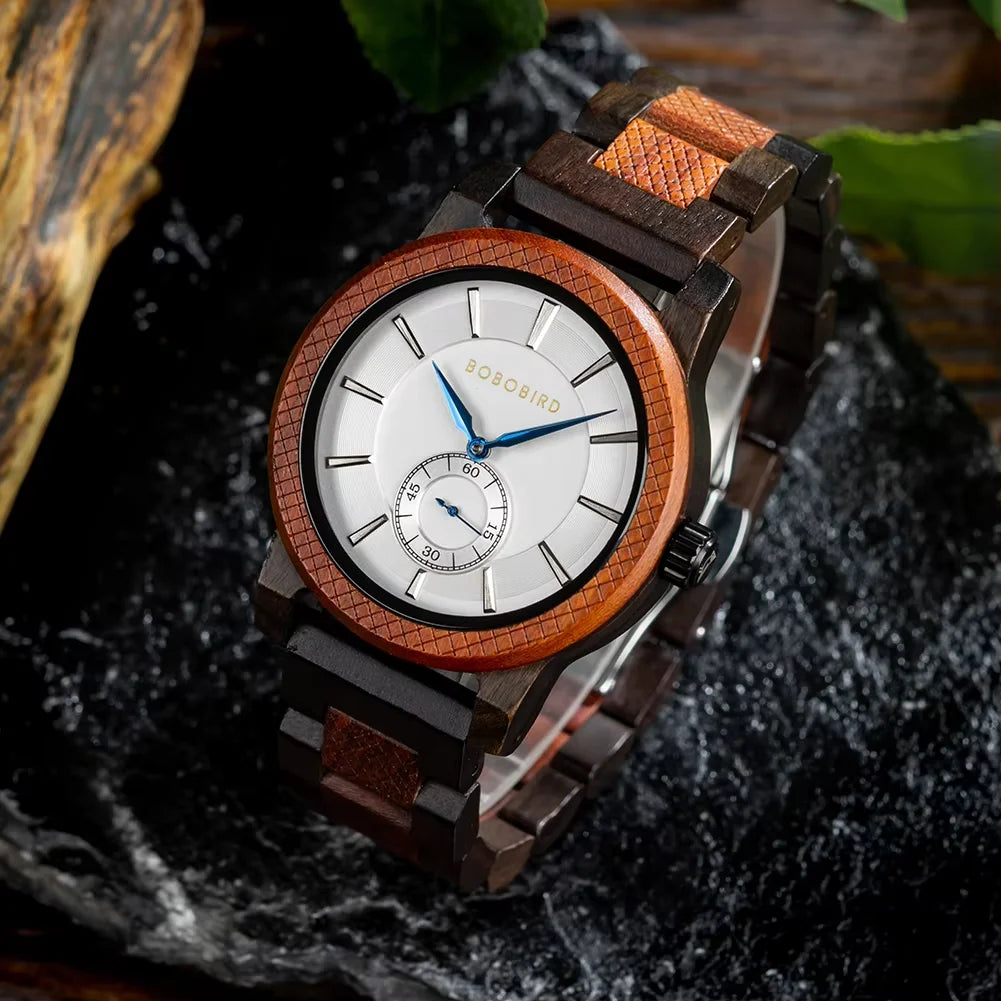 Bobobird wooden watch top fashion casual clock quartz wristwatch engraved custom logo man watches best man gift wood