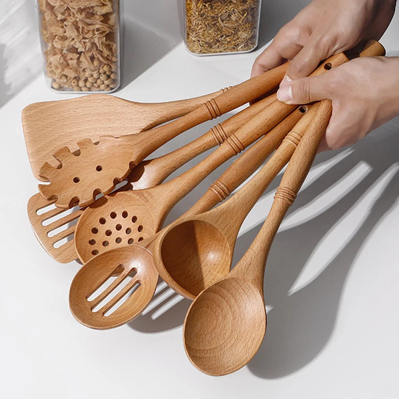 7pcs-wood-kitchen-utensils-set-with-bamboo-joint-design-nature-wooden-spaghetti-spoons-wok-spatula-for-cooking-accessories