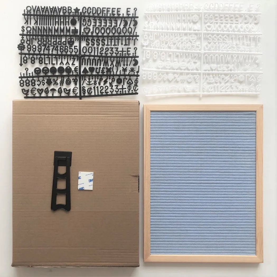 Plus size felt letter decorative board with stand 30*40cm wooden frame messages boards 460 letters diy party decoration