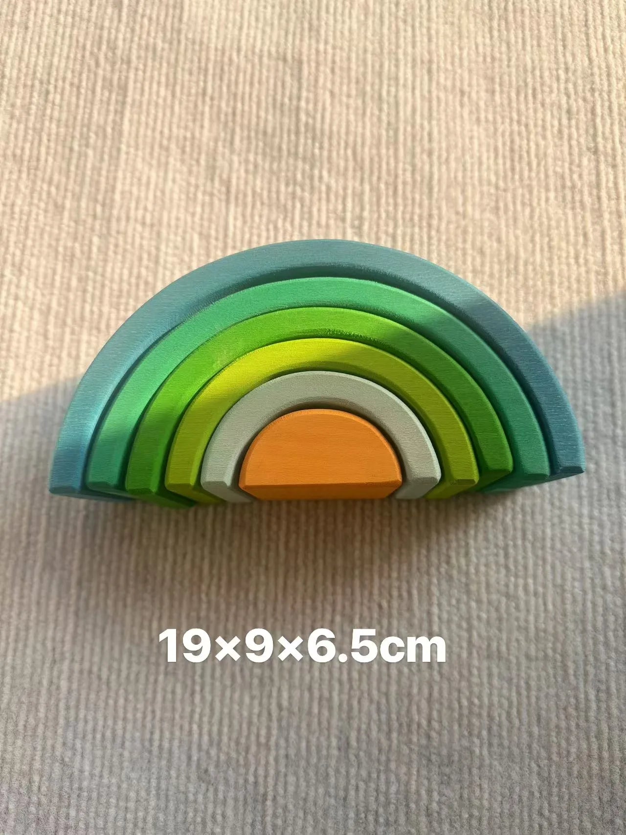 High quality wooden toys pastel basswood rainbow stacking blocks pine building semi sorting peg dolls balls for kids