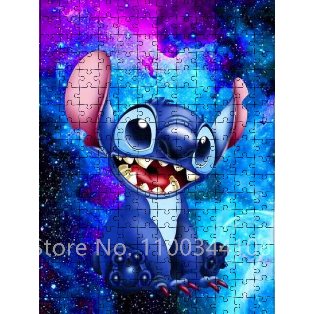 300/500/1000 pieces puzzle disney stitch cartoon jigsaw for adults kids educational toys diy gift decompressing game