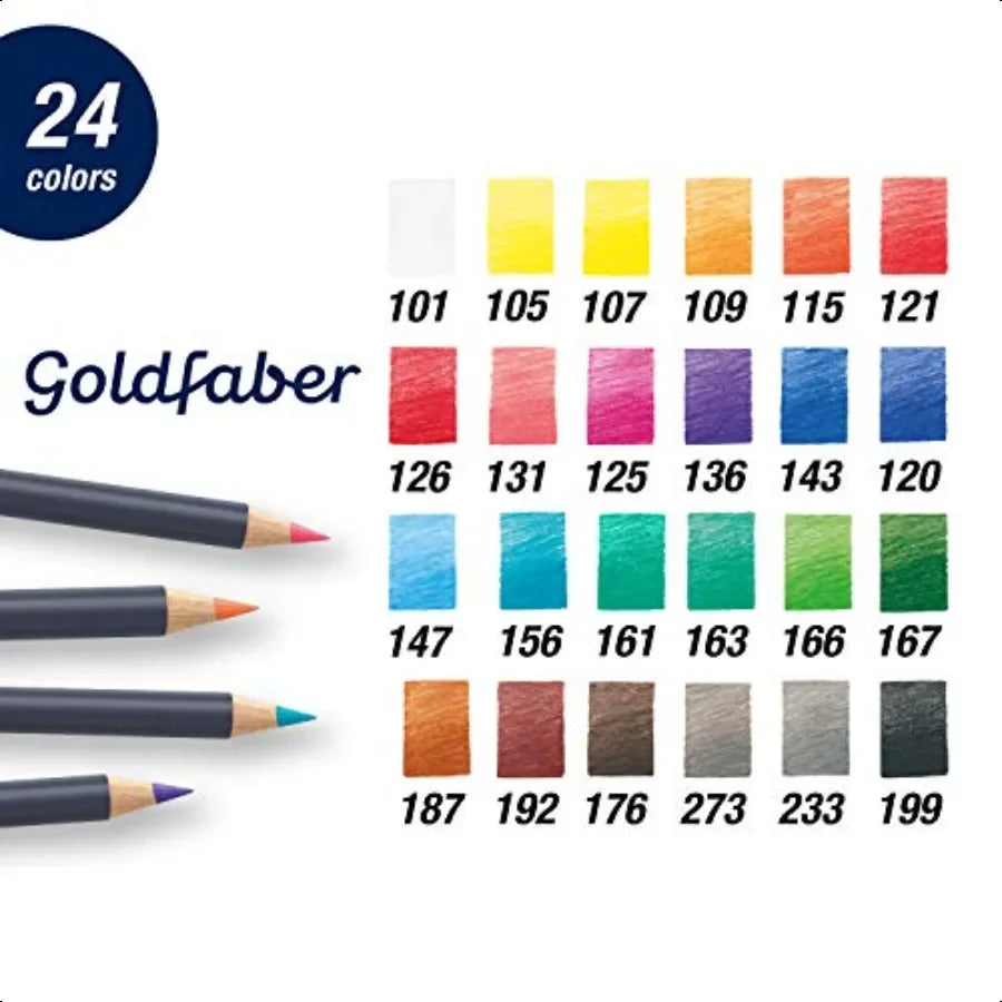 Goldfaber color pencils tin set 24ct. - united states - pencil