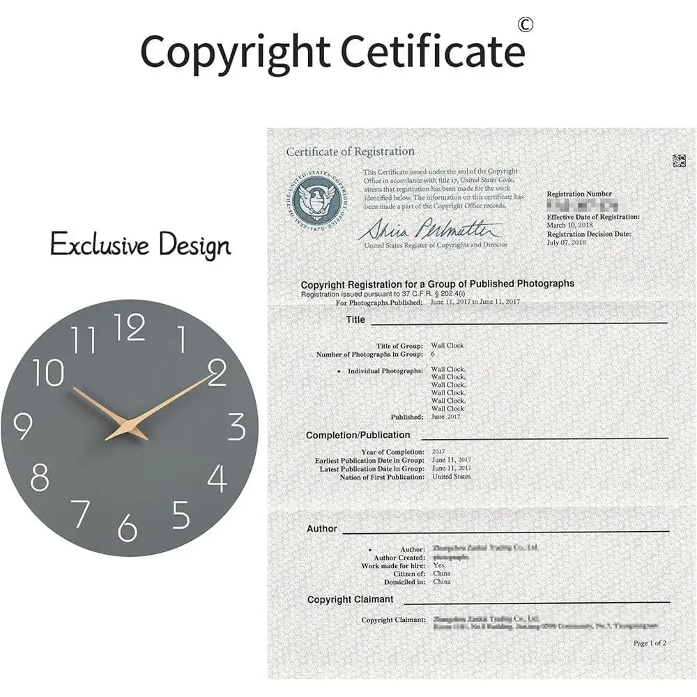 Large silent wall clock 16 inch analog non ticking battery operated decorative round bedroom living room kitchen home