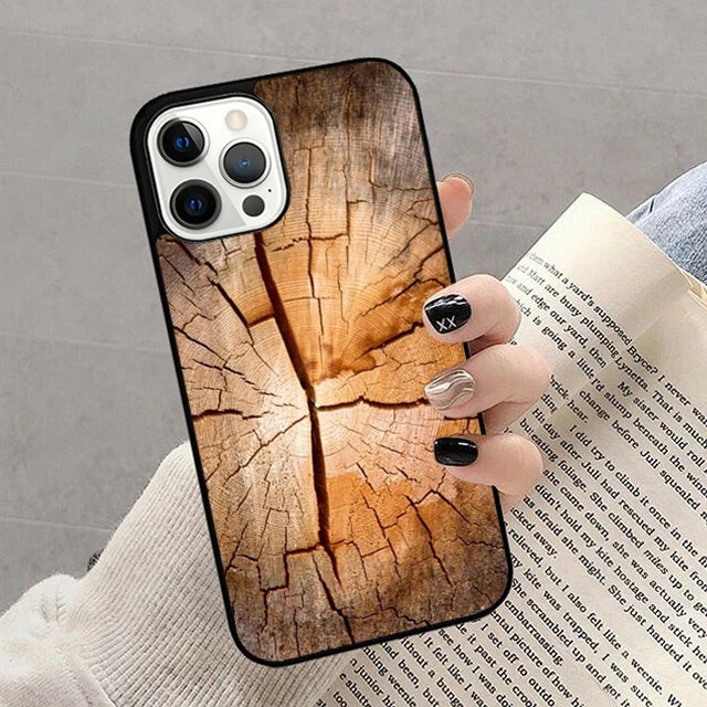 Wood nature pattern phone case for iphone 17 air 16 16e 15 plus apple 13 11 12 14 pro max cover coque fundas shell - 001