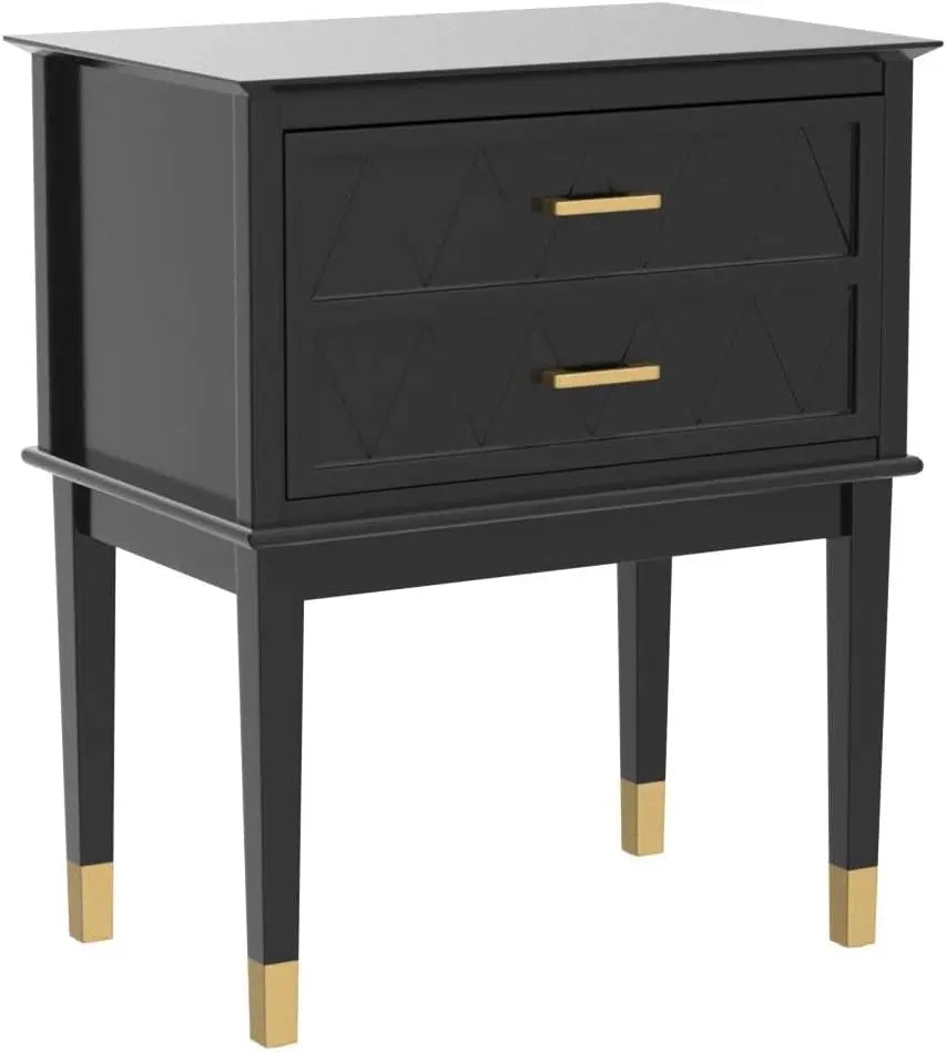 23.6’’ nightstand end table with storage drawer tall wide top wooden legs bedside night in bedro